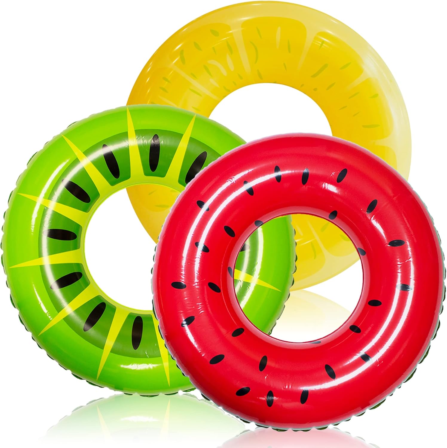 JOYIN 3 Pack Pool Floats, Pool Tube for Kids Swim Rings Inflatable Tubes, Floatie Ring Water Toys for Swimming, Summer Beach Party Quick Pick Grocers